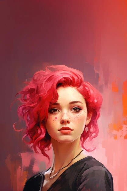 Premium Photo A Illustration Of A Lesbian Woman With Pink Background