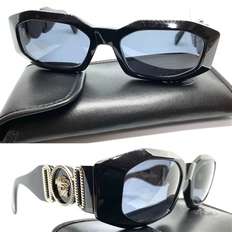 Rare Gianni Versace Mod414b Coln52 Black Silver Vintage Sunglasses Case 20214 Ebay