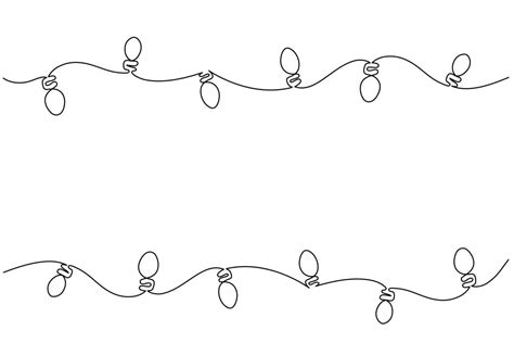 Christmas Lights Black And White Vector Art, Icons, and Graphics for ...