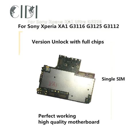 Full Working Original Unlock Motherboard For Sony Xperia Xa1 G3116