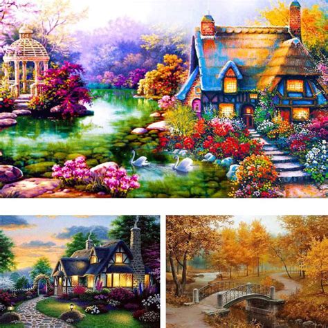 LANDSCAPE DRILL DIY 5D Diamond Painting Embroidery Cross Stitch Art