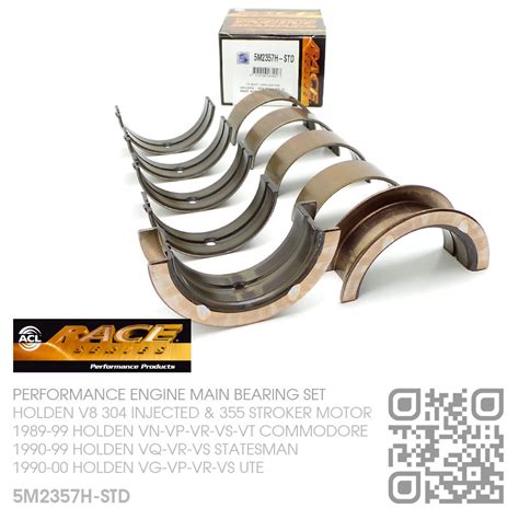 Acl Race Series Performance Main Bearings Set Std Size [holden V8 304