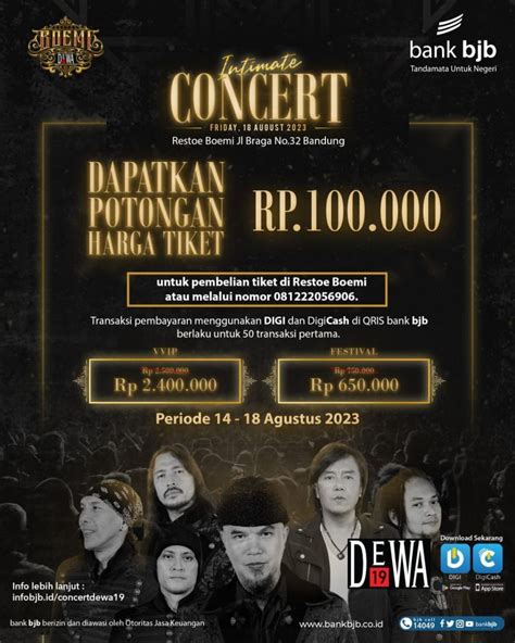 Bank Bjb Gelar Intimate Concert Dewa Di Kafe Restoe Boemi Braga