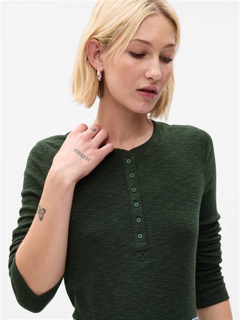 Essential Rib Henley T Shirt Gap