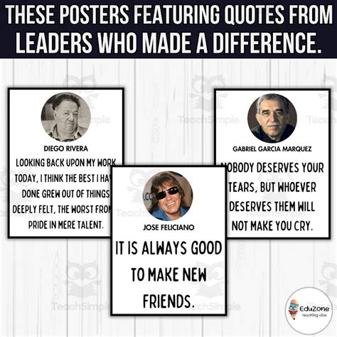 Inspiring Quotes from Hispanic Leaders: Hispanic Heritage Month Poster by Teach Simple