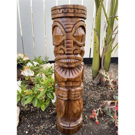 Marquesas Totem Stained Wood Polynesian Art Tiki Art Tiki