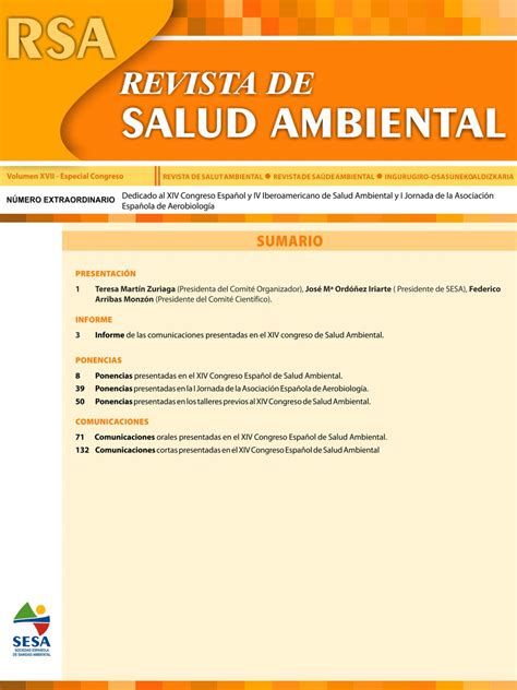 Revista De Salud Ambiental By Rsantamariacastel Issuu