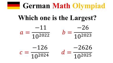 German Olympiad Math Problem Which One Is Largest Learnmathwithzain Youtube