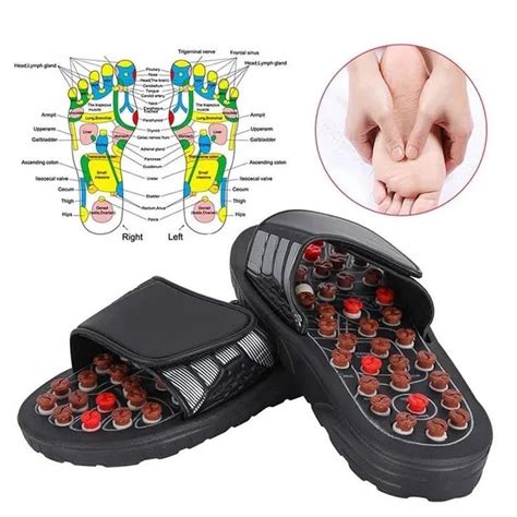 SLIPACU Foot Massage Acupuncture Slippers Reflexology Spring Magnetic