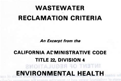 California 1978 criterios de regeneración del agua ASERSAgua