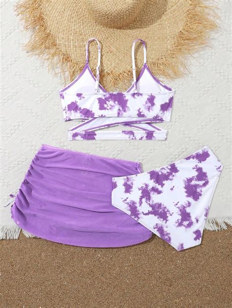 Teen Girls Tie Dye Bikini Set Pieces Shein Usa