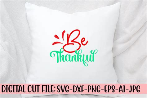 Be Thankful Svg Cut File So Fontsy