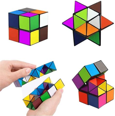 SHONCO Cubo mágico 2 en 1 cubo infinito 2 en 1 rompecabezas