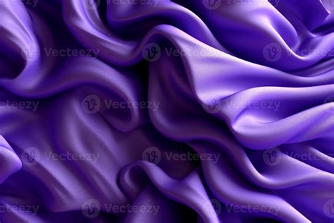 Ai Generative Deep Purple Silk Satin Shiny Fabric Wavy Folds Beautiful