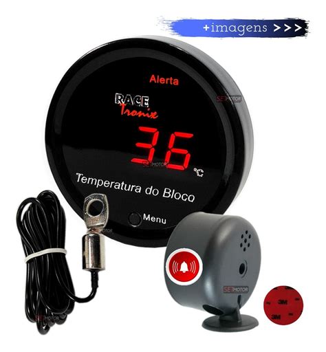 Sensor Temperatura Bloco Motor Medidor Digital Carro Led Vm Frete Gr Tis