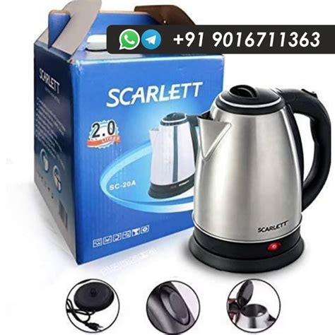 Scarlet Automatic Stainless Steel Electric Kettle With Auto Shut Off