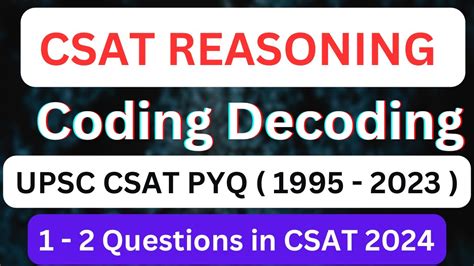 Upsc Csat Coding Decoding Upsc Csat Reasoning Tricks For Csat