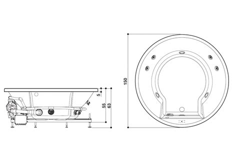 Round Jacuzzi Bathtub Milia Shop