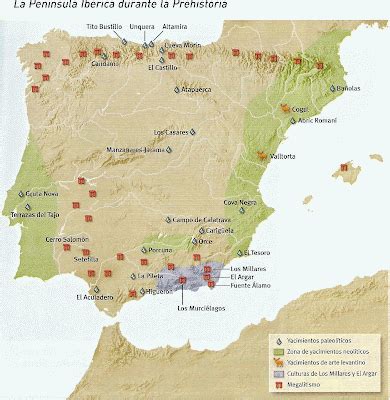 Historia De Espa A Luiselli Mapas Espa A En La Prehistoria