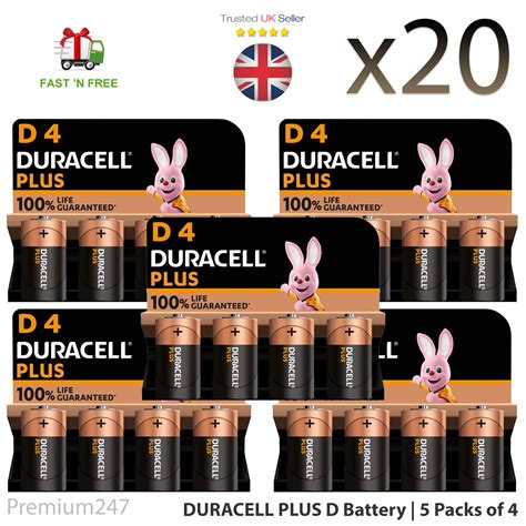 12 X Duracell D Size Plus Power Long Lasting Alkaline Batteries Lr20 Mn1300 Sale Ebay