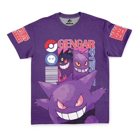 Gengar V4 Pokemon Streetwear Zip Hoodie Jacket Animebape