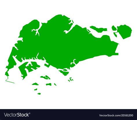 Map of singapore Royalty Free Vector Image - VectorStock