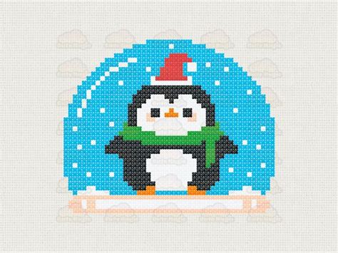 Pixel Art Penguin Kawaii