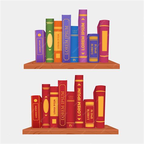 Premium Vector | Vector book illustration set library