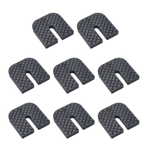 Pastlla 8 Pcs U Shape Rubber Isolator Pads Shock Absorber Anti