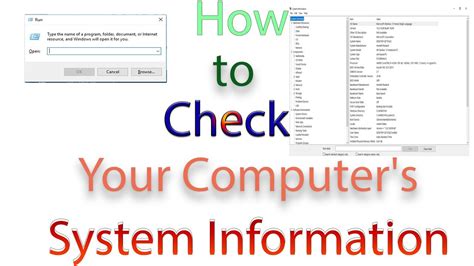 How To Check Your Computer S System Information Youtube