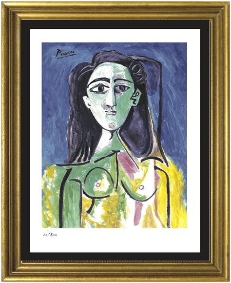 Pablo Picasso Signed And Hand Numbered Limited Edition Lithograph Print Portrait Of