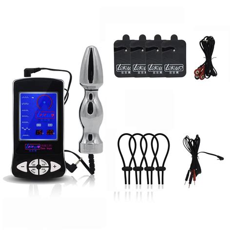 Electric Shock Kit Penis Ring Massage Pad Anal Butt Plug Sex Medical