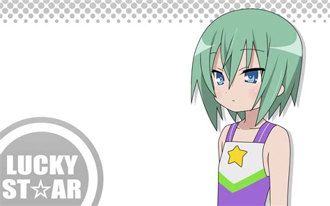 800x600 resolution | Lucky Star female anime character with green hair ...