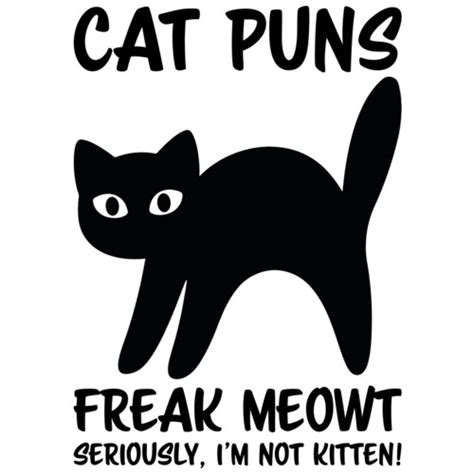 Cat Puns Freak Meowt Seriously Im Not Kitten Funny Cat Pun T Shirt