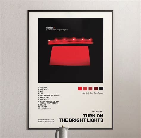 Interpol - Turn On the Bright Lights Album Cover Poster | Architeg Prints