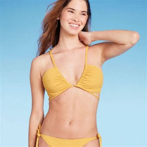 Shade Shore Swim Nwt Womens Strappy Ring Detail Bikini Top Shade