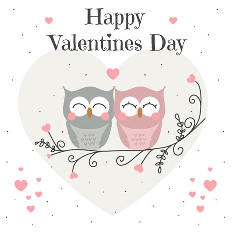 Download Valentines Owl Couple Wallpaper