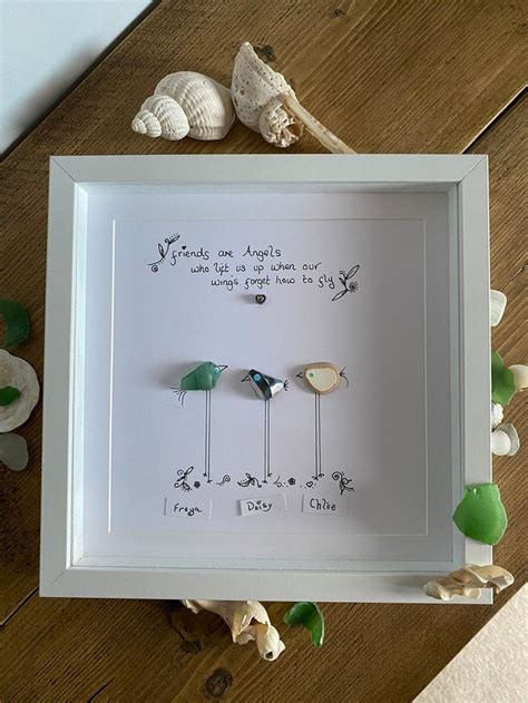 Exquisite Sea Glass Picture Made In Uk Friends Are Like Etsy Friends Are Like Etsy Glass