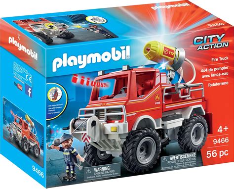 Playmobil City Action Fire Truck With Cable Winch And Foam Cannon