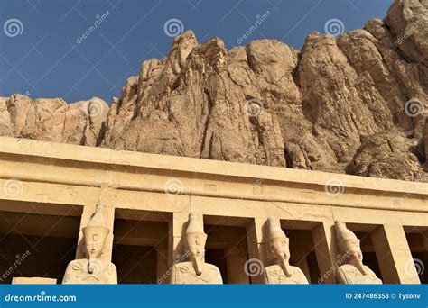 Scene From Egyptian Temples On The Nile River Stock Image Image Of