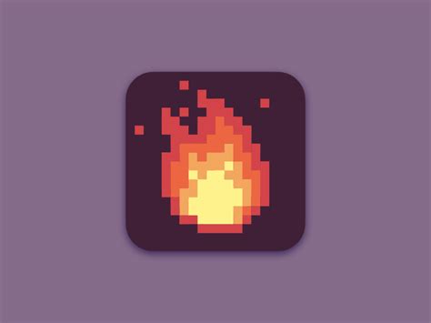 Pixel Art Fire App Icon by Alex Avila on Dribbble