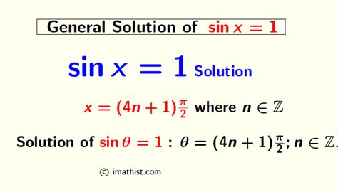 General Solution Of Sinx 1 Solve Sinx 1 IMath