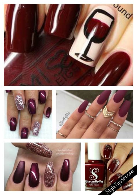 Wine Nails Wine Nails Nails Nail Colors