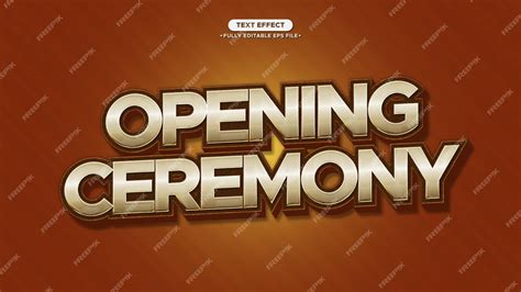 Premium Vector | Opening ceremony vector banner text effect for event ...