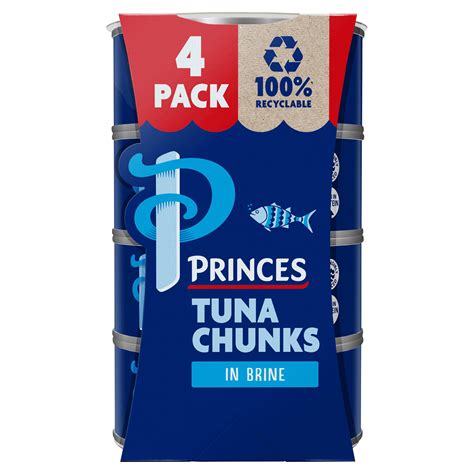 Princes Tuna Chunks In Brine 4 X 145g Tinned Fish Seafood Iceland