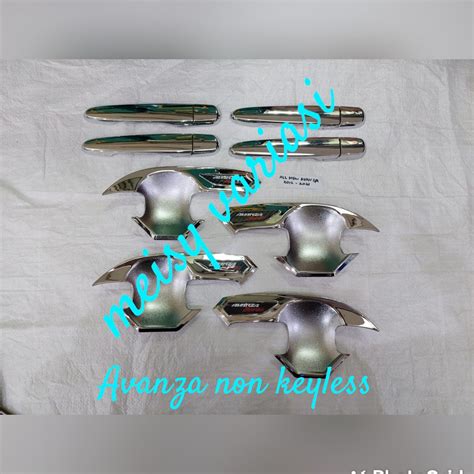 Jual Cover Handle Pintu Mangkok Outer All New Avanza Chrome Krom Non