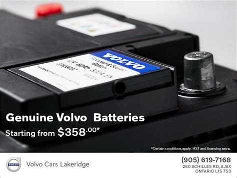 Volvo Cars Lakeridge In Ajax Genuine Volvo Batteries