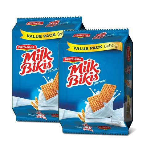 Britannia Milk Bikis 90g X 8pcs Twin Pack Baqala