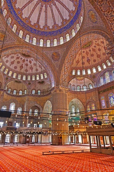 Blue Mosque Interior In Istanbul Turkey Stock Image Image