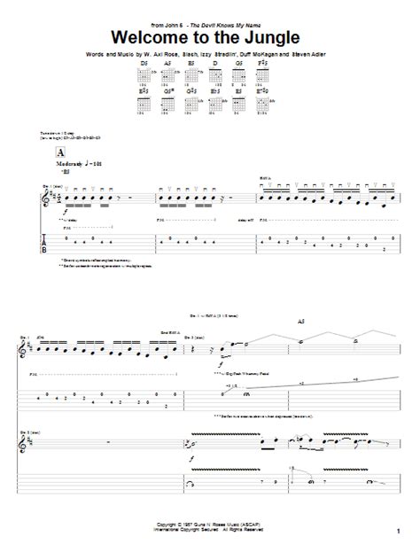 Welcome To The Jungle | Sheet Music Direct